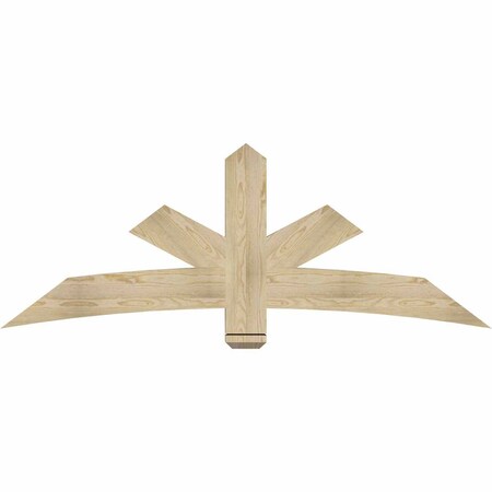 Ekena Millwork Alberta Rough Sawn Timber Gable Bracket, Douglas Fir, 72"W x 27"H x 4"D x 6"F, 9/12 Pitch GBW072X27X0406ALB00RDF